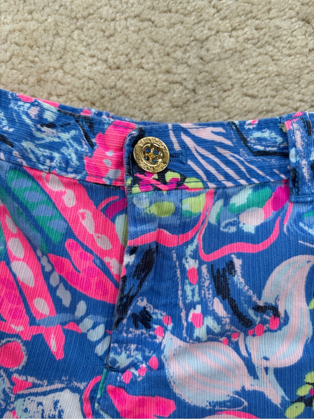 Lilly Pulitzer Girls Size 12 Callahan Shorts in Fantasy Garden - Picture 4 of 6